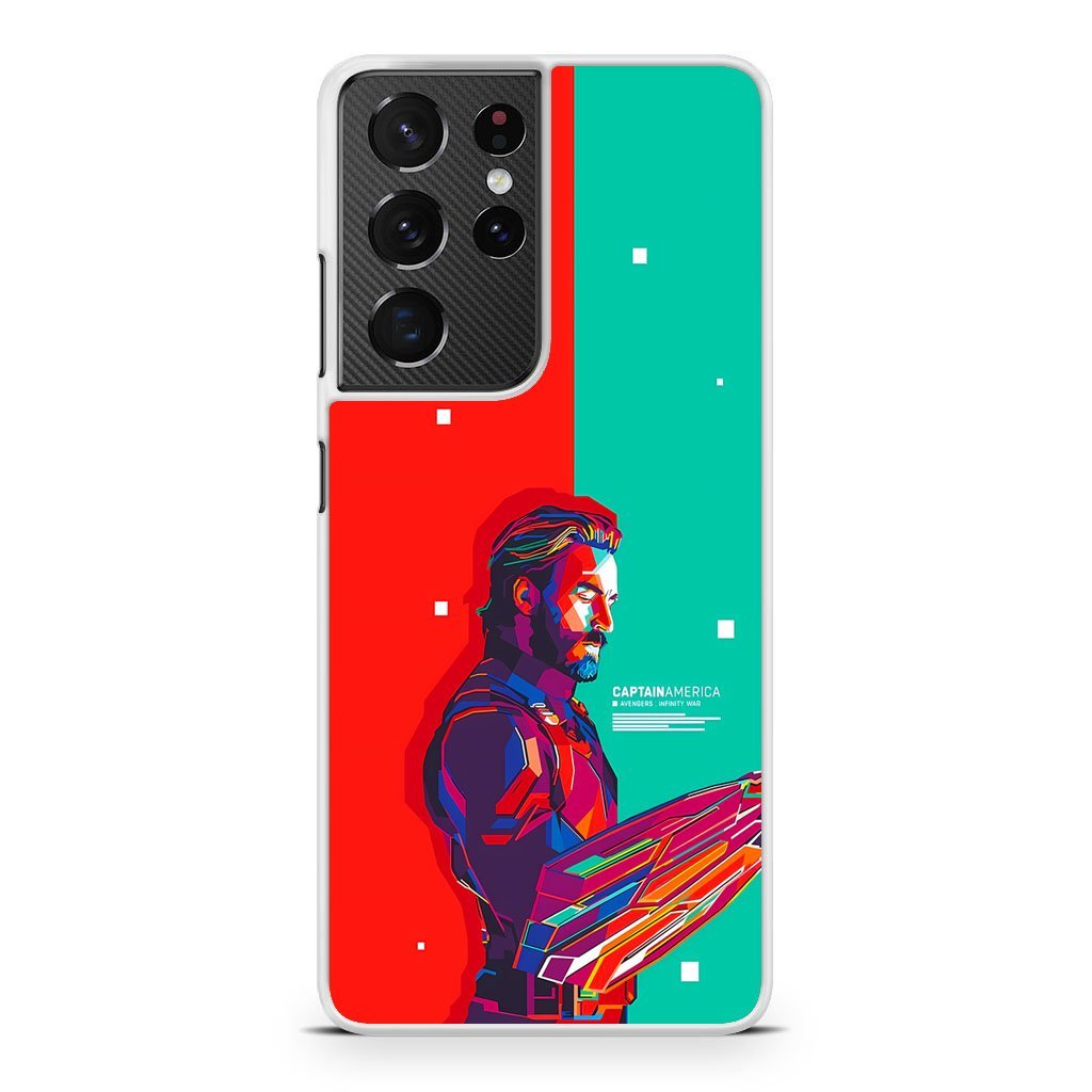 Captain America Infinity War Vector Samsung Galaxy S21 / S21 Plus / S21 Ultra / S21 FE Case - Image 2