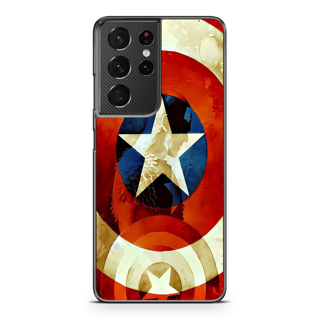 Captain America Logo Samsung Galaxy S21 / S21 Plus / S21 Ultra / S21 FE Case