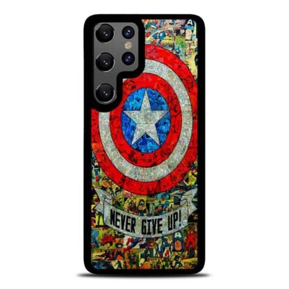 Captain America Never Give Up Comic Samsung Galaxy S25 / S25 Plus / S25 Ultra Case