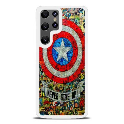 Captain America Never Give Up Comic Samsung Galaxy S25 / S25 Plus / S25 Ultra Case - Image 2