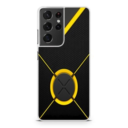 Carbon Yellow X Logo Samsung Galaxy S21 / S21 Plus / S21 Ultra / S21 FE Case - Image 2