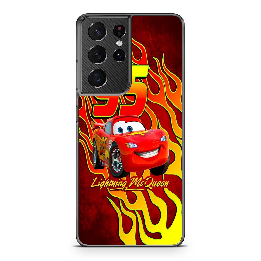 Cars Lightning Mcqueen Flame Samsung Galaxy S21 / S21 Plus / S21 Ultra / S21 FE Case