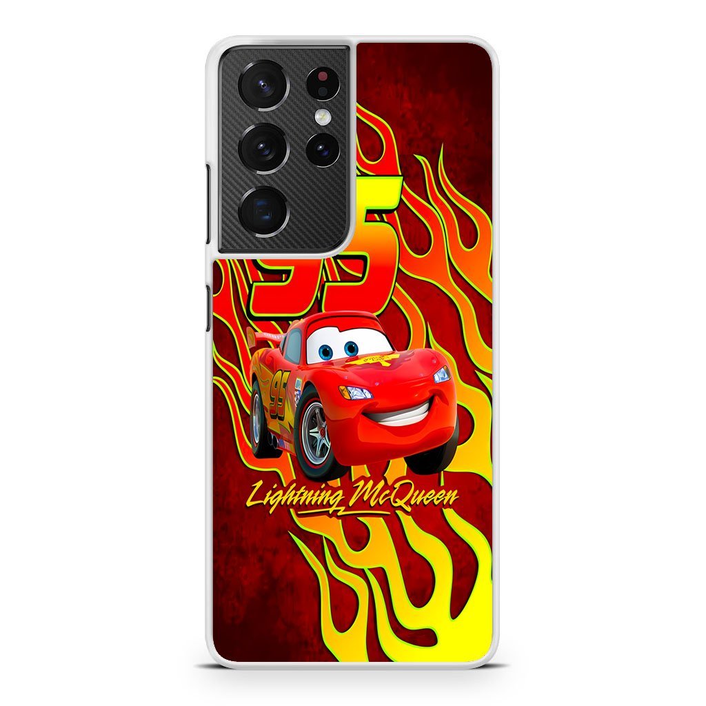 Cars Lightning Mcqueen Flame Samsung Galaxy S21 / S21 Plus / S21 Ultra / S21 FE Case - Image 2