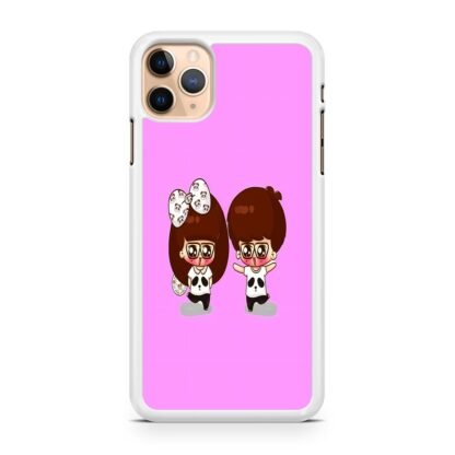 Cartoon Pink Couple iPhone 13 / 13 Pro / 13 Pro Max / 13 Mini Case - Image 2