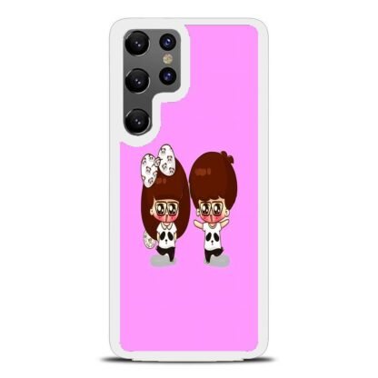 Cartoon Pink Couple Samsung Galaxy S25 / S25 Plus / S25 Ultra Case - Image 2