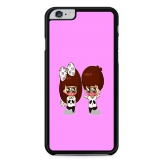 Cartoon Pink Couple iPhone 6 / 6S / 6 Plus / 6S Plus Case
