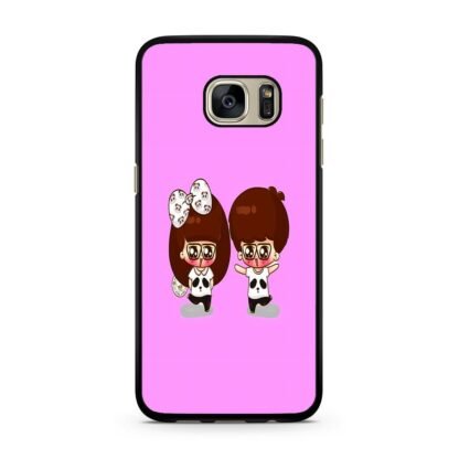 Cartoon Pink Couple Samsung Galaxy S7 / S7 Edge Case