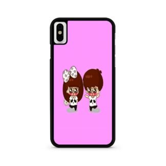 Cartoon Pink Couple iPhone X / XR / XS / XS Max Case