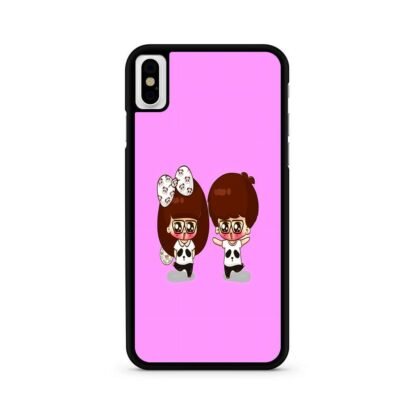 Cartoon Pink Couple iPhone X / XR / XS / XS Max Case