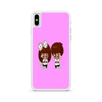 Cartoon Pink Couple iPhone X / XR / XS / XS Max Case - Image 2