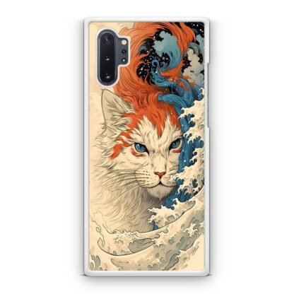 Cat Wave Art Cover Samsung Galaxy Note 10 / Note 10 Plus Case - Image 2