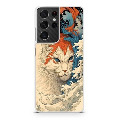 Cat Wave Art Cover Samsung Galaxy S21 / S21 Plus / S21 Ultra / S21 FE Case - Image 2