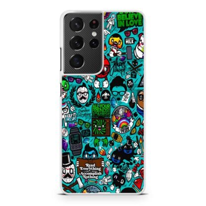 Characters Icons Collage Samsung Galaxy S21 / S21 Plus / S21 Ultra / S21 FE Case - Image 2