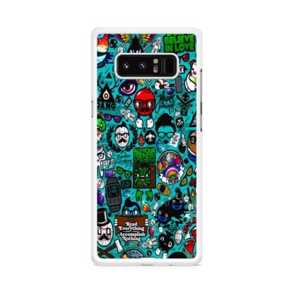 Characters Icons Collage Samsung Galaxy Note 8 Case - Image 2