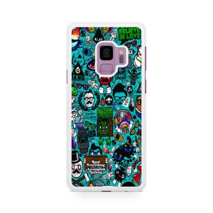 Characters Icons Collage Samsung Galaxy S9 / S9 Plus Case - Image 2