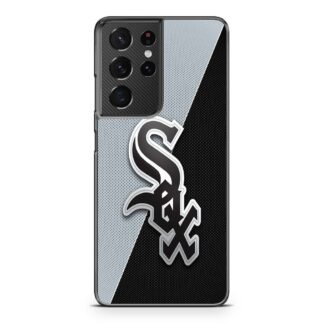 Chicago White Sox Carbon Logo Samsung Galaxy S21 / S21 Plus / S21 Ultra / S21 FE Case