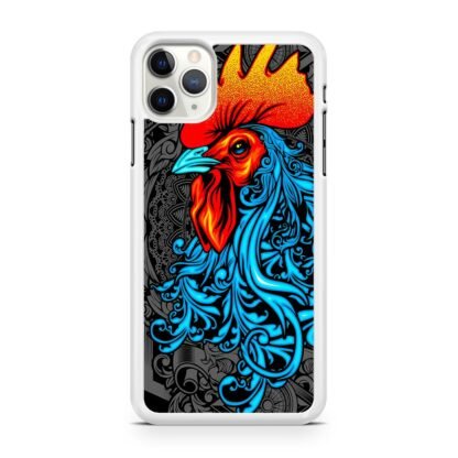 Chicken Rooster Red Blue Art iPhone 12 / 12 Pro / 12 Pro Max / 12 Mini Case - Image 2