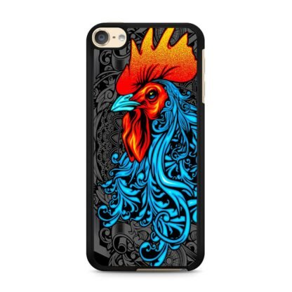 Chicken Rooster Red Blue Art iPod Touch 6 / 7 Case