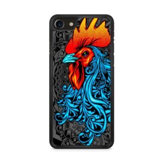 Chicken Rooster Red Blue Art iPhone 7 / 8 / SE 2020 / SE 2022 Case
