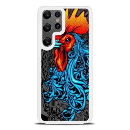 Chicken Rooster Red Blue Art Samsung Galaxy S24 / S24 Plus / S24 Ultra / S24 FE Case - Image 2