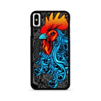 Chicken Rooster Red Blue Art iPhone X / XR / XS / XS Max Case
