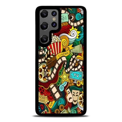 Cinema Movie TV Doodle Samsung Galaxy S25 / S25 Plus / S25 Ultra Case