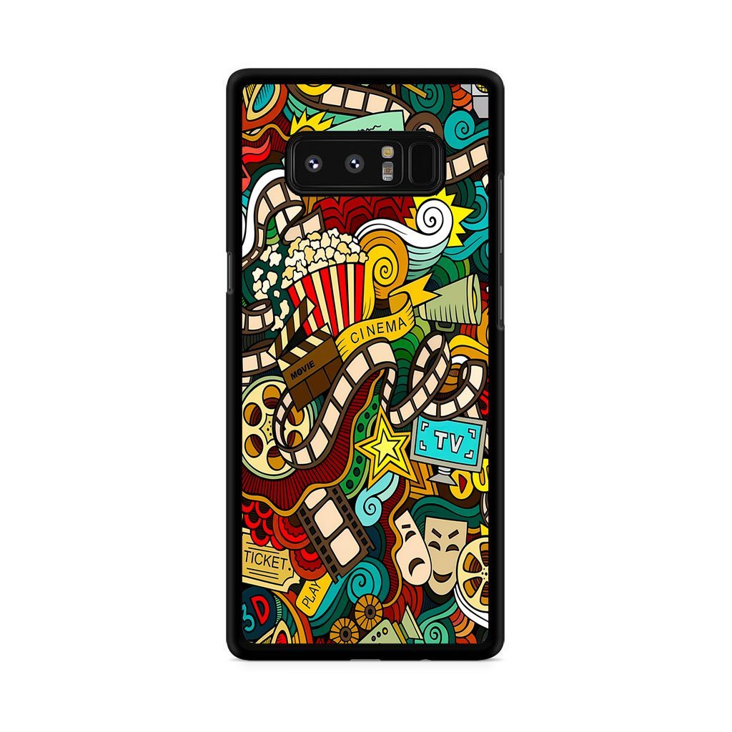Cinema Movie TV Doodle Samsung Galaxy Note 8 Case