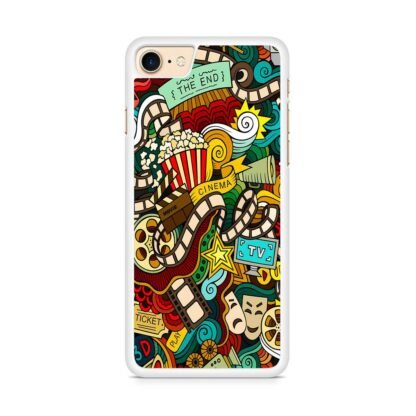 Cinema Movie TV Doodle iPhone 7 / 8 / SE 2020 / SE 2022 Case - Image 2