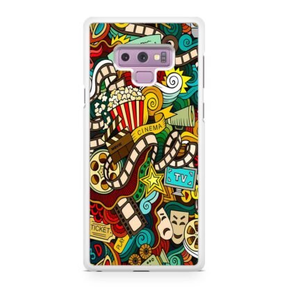 Cinema Movie TV Doodle Samsung Galaxy Note 9 Case - Image 2