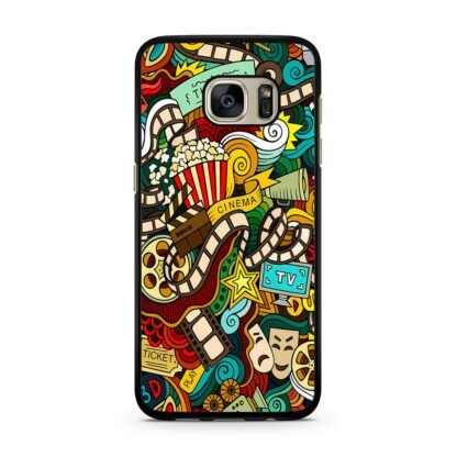 Cinema Movie TV Doodle Samsung Galaxy S7 / S7 Edge Case