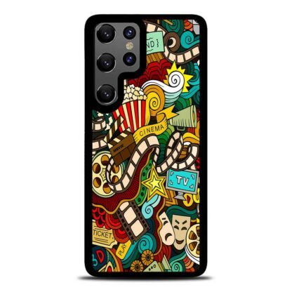 Cinema Movie TV Doodle Samsung Galaxy S25 / S25 Plus / S25 Ultra Case