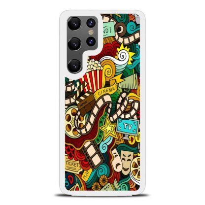 Cinema Movie TV Doodle Samsung Galaxy S25 / S25 Plus / S25 Ultra Case - Image 2