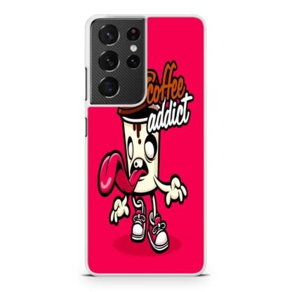 Coffee Addict Doodle Samsung Galaxy S21 / S21 Plus / S21 Ultra / S21 FE Case - Image 2