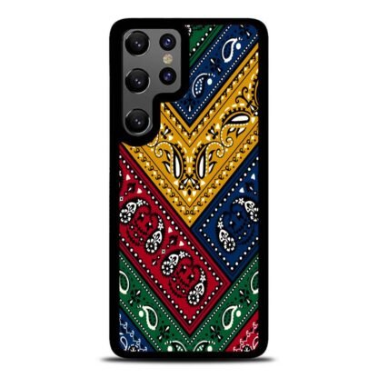 Colorful Abstract Bandana Textile Samsung Galaxy S25 / S25 Plus / S25 Ultra Case