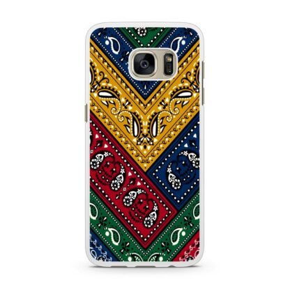 Colorful Abstract Bandana Textile Samsung Galaxy S7 / S7 Edge Case - Image 2