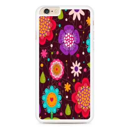 Colorful Flowers Brown iPhone 6 / 6S / 6 Plus / 6S Plus Case - Image 2