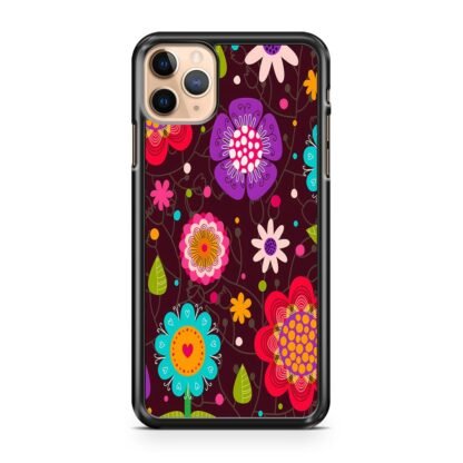 Colorful Flowers Brown iPhone 13 / 13 Pro / 13 Pro Max / 13 Mini Case