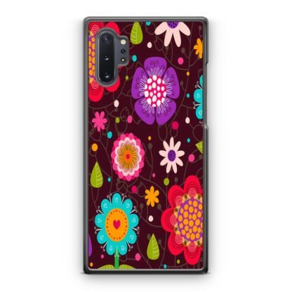 Colorful Flowers Brown Samsung Galaxy Note 10 / Note 10 Plus Case