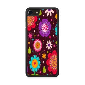 Colorful Flowers Brown iPhone 7 / 8 / SE 2020 / SE 2022 Case