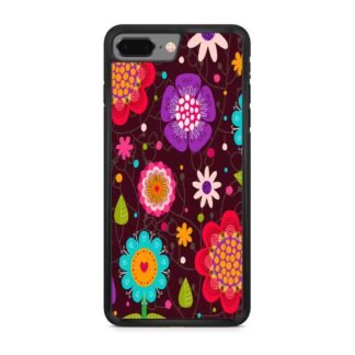 Colorful Flowers Brown iPhone 7 Plus / 8 Plus Case