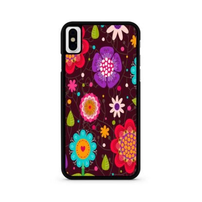 Colorful Flowers Brown iPhone X / XR / XS / XS Max Case