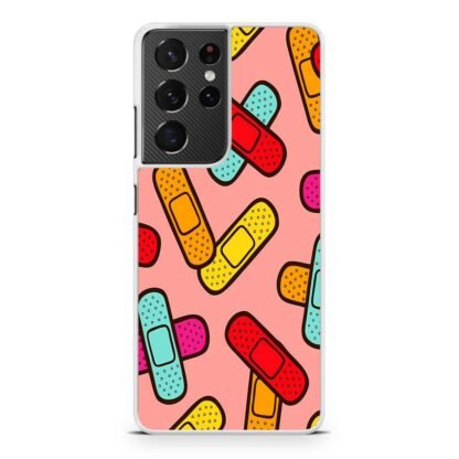 Colorful Plaster Collage Samsung Galaxy S21 / S21 Plus / S21 Ultra / S21 FE Case - Image 2