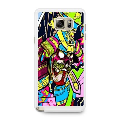 Colorful Skull Samurai Samsung Galaxy Note 5 Case - Image 2