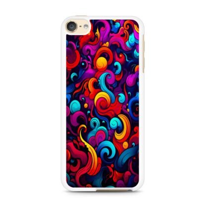 Colorful Wave Swirl Art iPod Touch 6 / 7 Case - Image 2