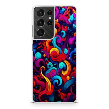 Colorful Wave Swirl Art Samsung Galaxy S21 / S21 Plus / S21 Ultra / S21 FE Case - Image 2