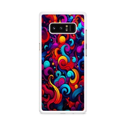 Colorful Wave Swirl Art Samsung Galaxy Note 8 Case - Image 2