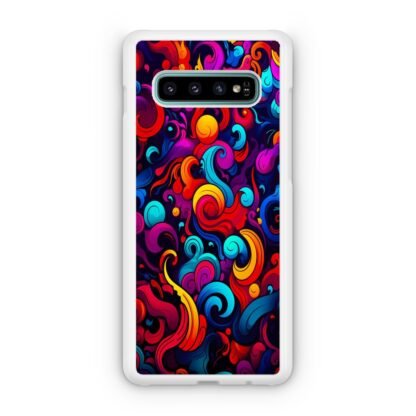 Colorful Wave Swirl Art Samsung Galaxy S10 / S10e / S10 Plus / S10 5G Case - Image 2