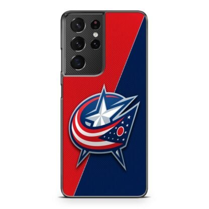 Columbus Blue Jackets Carbon Logo Samsung Galaxy S21 / S21 Plus / S21 Ultra / S21 FE Case