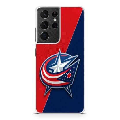 Columbus Blue Jackets Carbon Logo Samsung Galaxy S21 / S21 Plus / S21 Ultra / S21 FE Case - Image 2