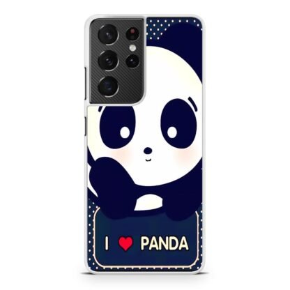 Cute I love Panda Samsung Galaxy S21 / S21 Plus / S21 Ultra / S21 FE Case - Image 2